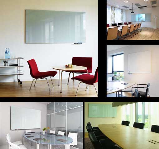 Glass writing systems, flat panel plasma technology, anodised aluminium frames